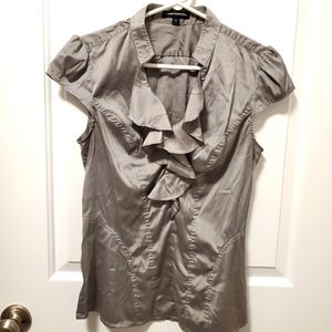 12 $30 EUC pewter blouse from Express - sz med